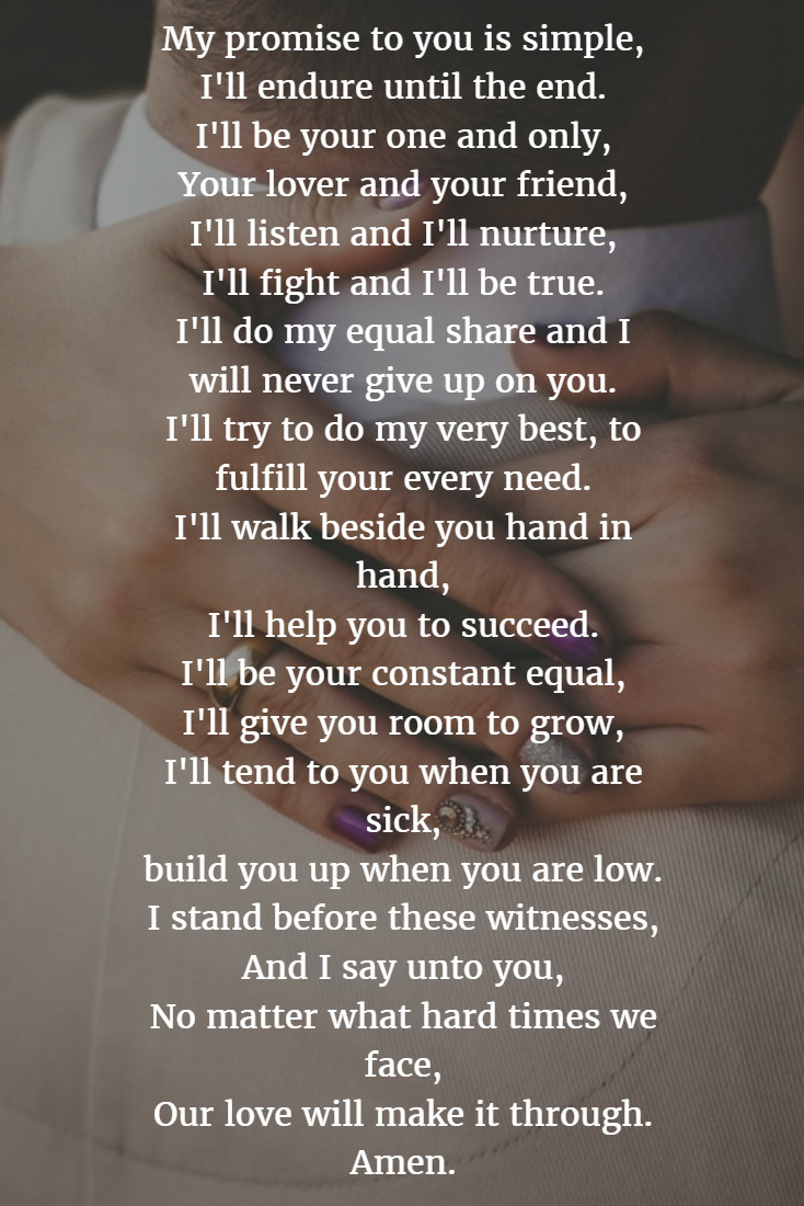 Poetic Wedding Vows
 22 Examples About How to Write Personalized Wedding Vows