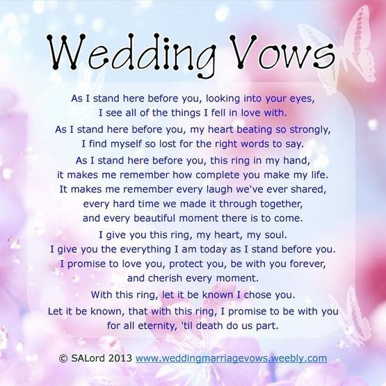 Poetic Wedding Vows
 wedding vows that make you cry best photos Page 3 of 4