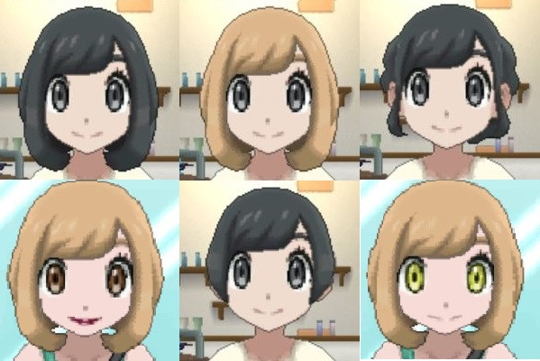Pokemon Ultra Sun Male Haircuts
 Female Hair Eyes and Lips Customization List [Pokemon