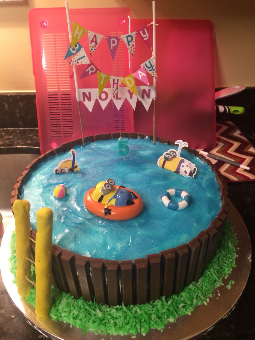 Pool Party Birthday Cakes Ideas
 Minion Pool Cake Cake Ideas
