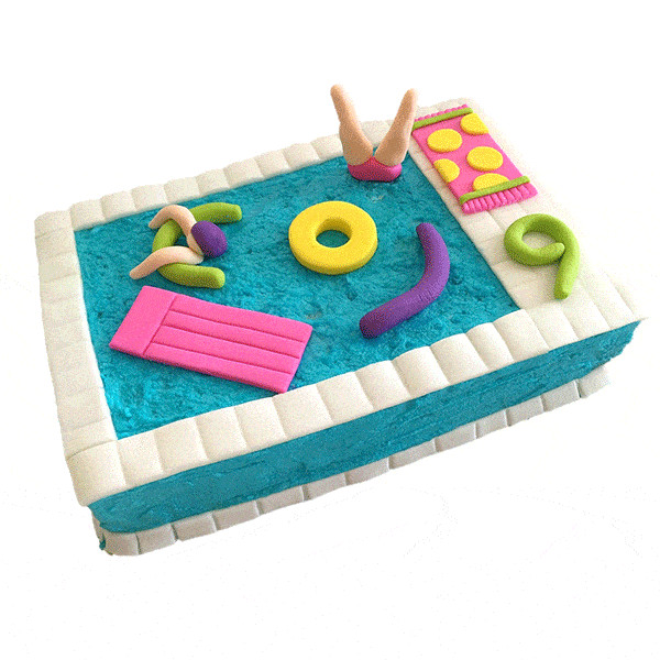 Pool Party Birthday Cakes
 Pool Party Cake Kit Birthday Cake Kit Swimming Pool Cake