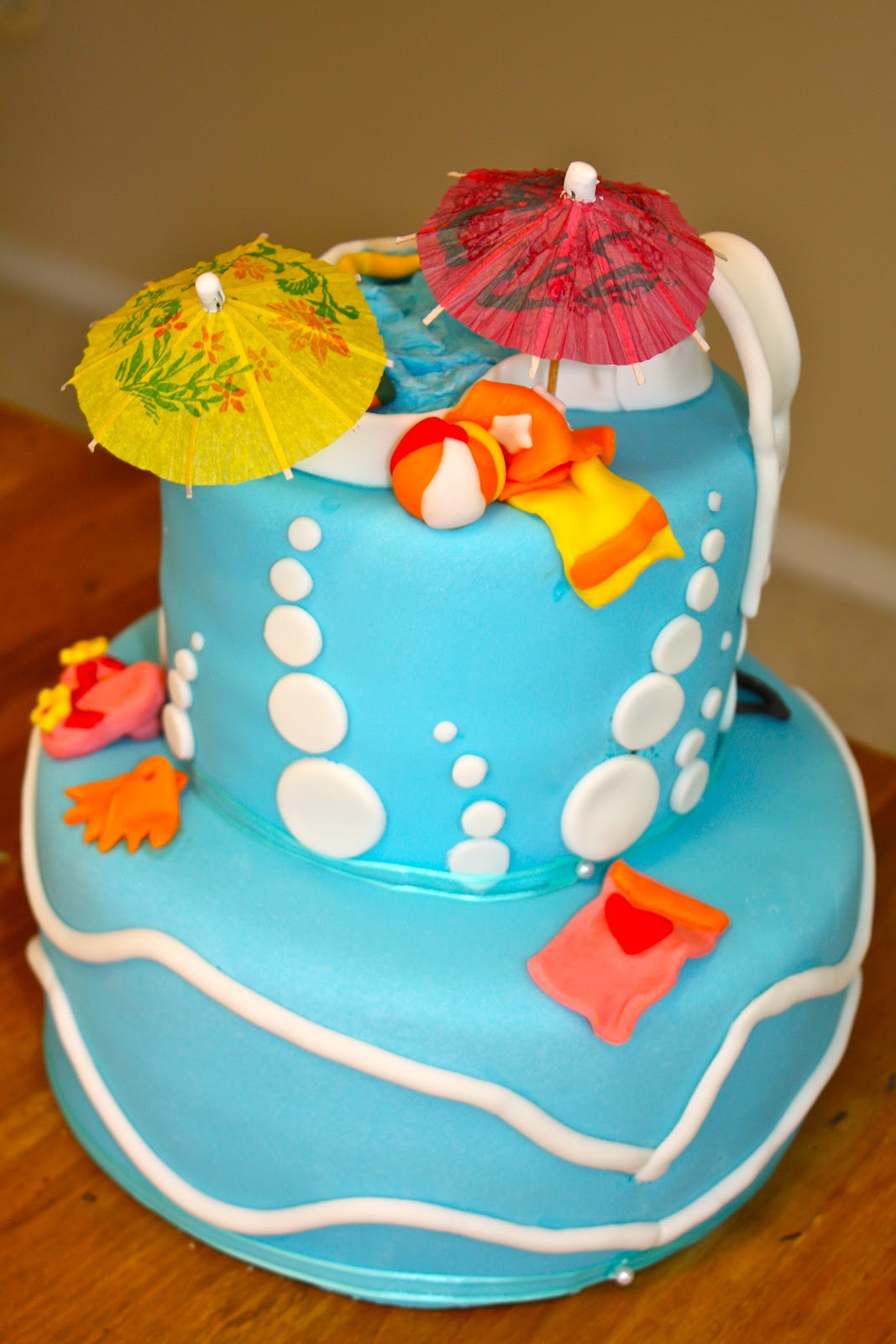 Pool Party Cake Ideas
 bumble cakes Summer Pool Party Birthday Cake