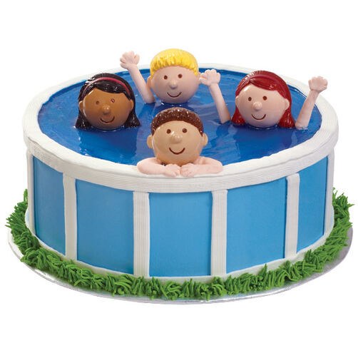 Pool Party Cake Ideas
 Heads Up In The Pool Cake