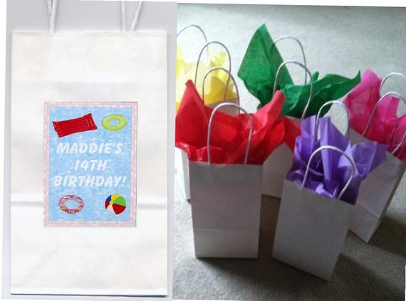 Pool Party Goody Bag Ideas
 Pool party favor goody bags personalized set of 10