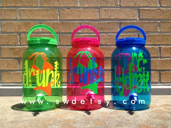 Pool Party Hostess Gift Ideas
 Personalized Drink Dispenser Bachelorette Beach Pool