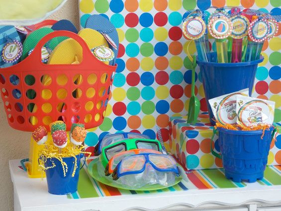 Pool Party Ideas For 6 Year Olds
 kid pool party ideas Colorful Summer Pool Bash