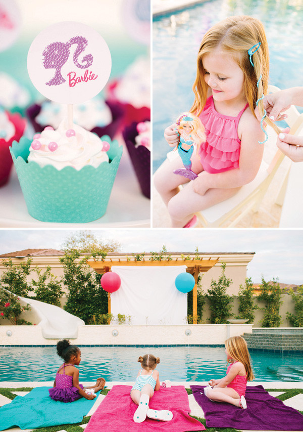 Pool Party Ideas For Girls
 Pearl Princess Barbie Pool Party Movie Inspired