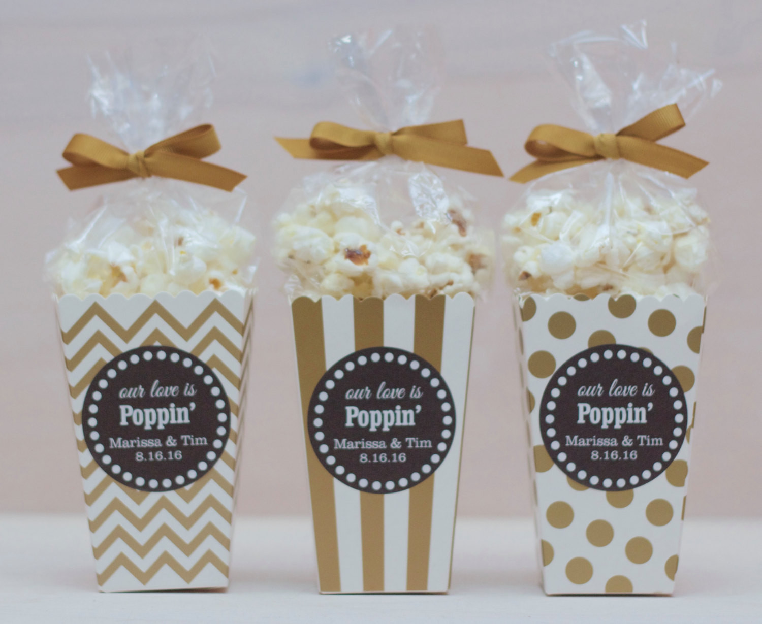 Popcorn Wedding Favors
 12 Custom Popcorn Box Favors Wedding Favors by
