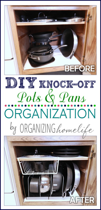 Pot Organizer DIY
 DIY Knock f Organization for Pots & Pans How to