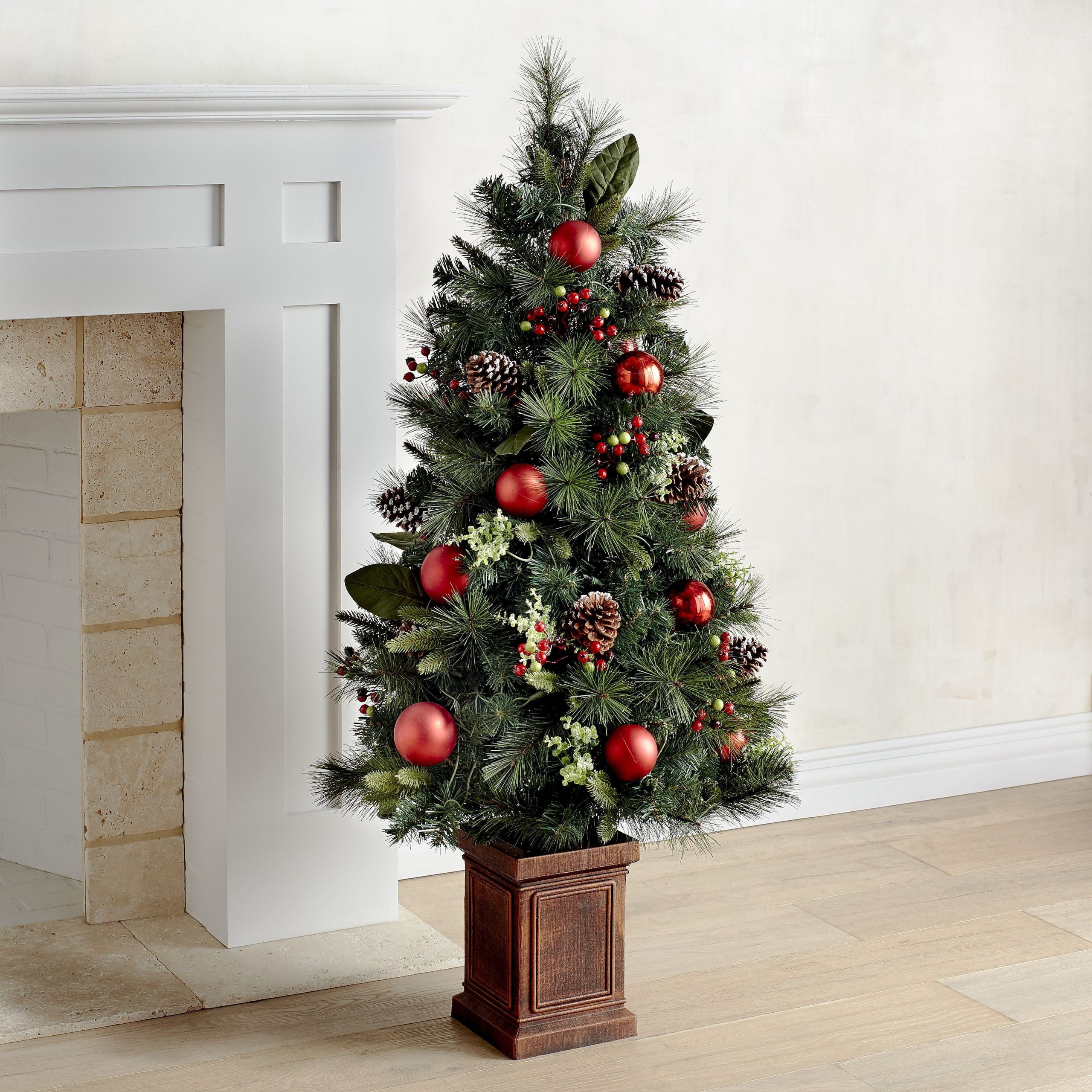 Pre Lit Entryway Christmas Trees
 LED Pre Lit Jolly Green Entryway Artificial Tree