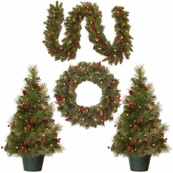 Pre Lit Entryway Christmas Trees
 National Tree Co 3 Foot Entrance Pre Lit Christmas Tree