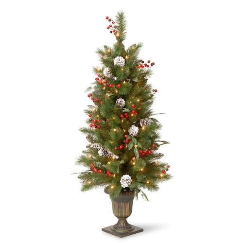 Pre Lit Entryway Christmas Trees
 National Tree pany 48 in Pre Lit Entryway Frosted Pine