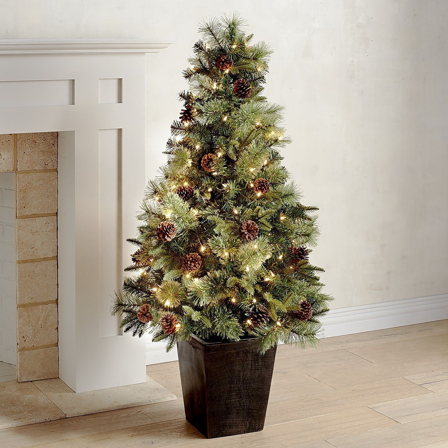 Pre Lit Entryway Christmas Trees
 LED Pre Lit Cashmere Entryway Artificial Tree