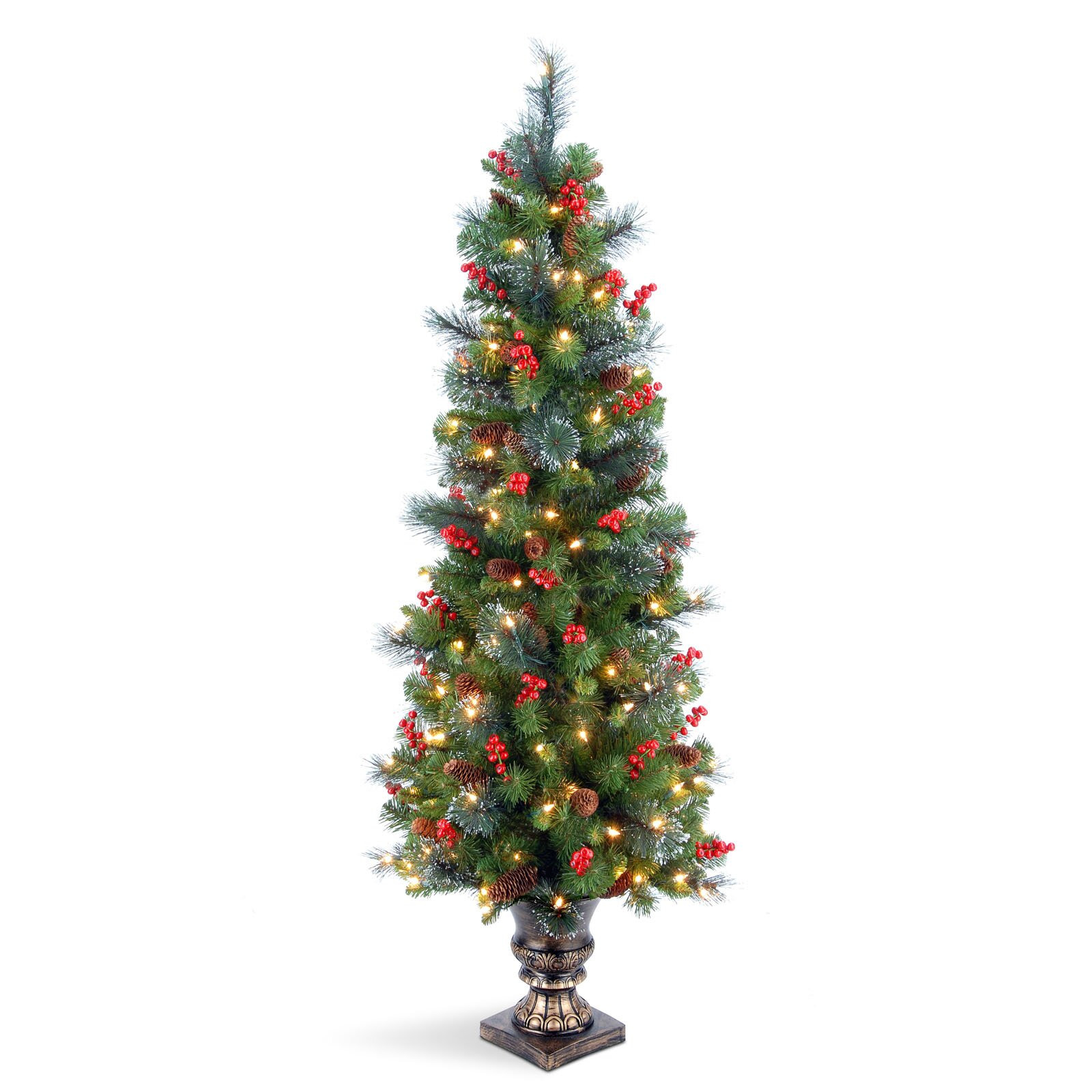Pre Lit Entryway Christmas Trees
 National Tree Co Crestwood Spruce Entrance 5 Green