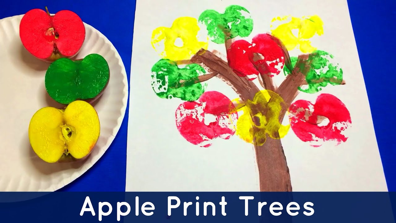 Preschool Art Projects Ideas
 Apple Print Trees Preschool and Kindergarten Art Project