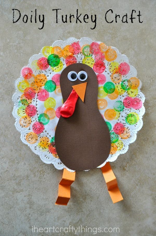 Preschool Crafts Ideas
 Doily Turkey Craft for Kids