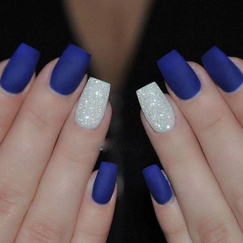 Pretty Blue Nails
 Navy blue nails beauty Pinterest