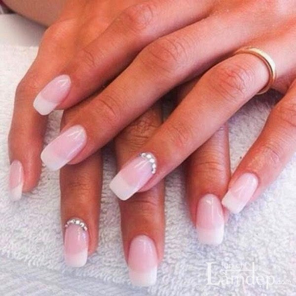Pretty French Tip Nails
 Beauty and the Mist everything about beauty Bridal