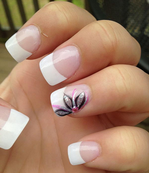 Pretty French Tip Nails
 60 Fashionable French Nail Art Designs And Tutorials