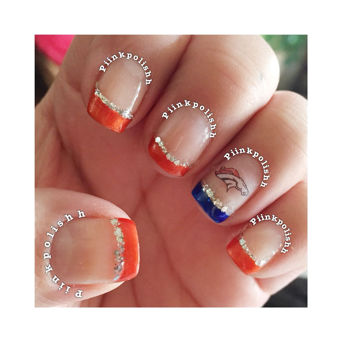 Pretty Nails Denver
 Denver Broncos nails