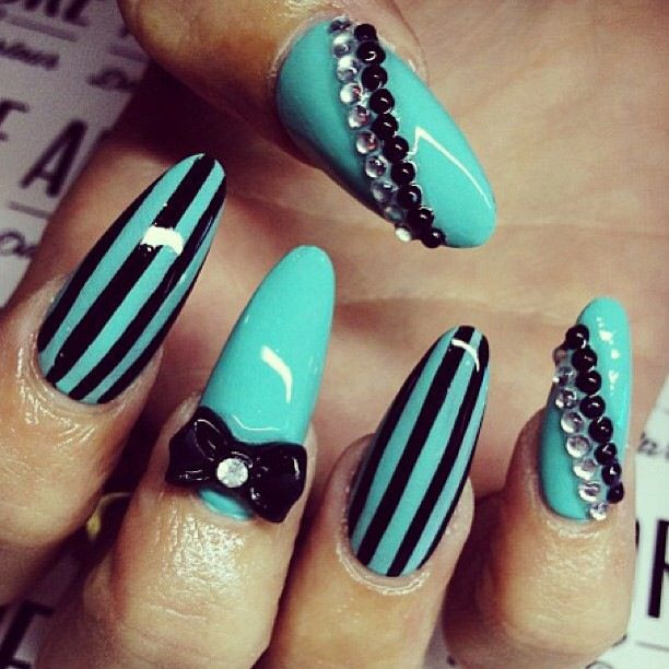 Pretty Pointy Nails
 Top 13 Blue Pointy Nails Pretty Designs