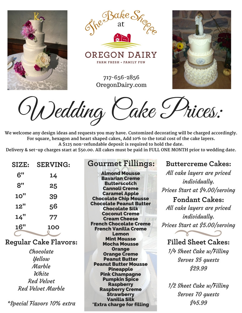 Price Of Wedding Cakes
 Wedding Cakes The Bake Shoppe