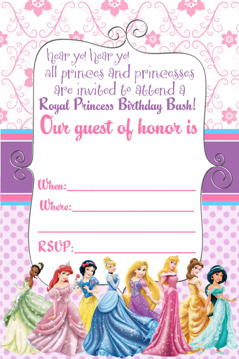 Princess Birthday Invitation
 40th Birthday Ideas Disney Princess Birthday Party
