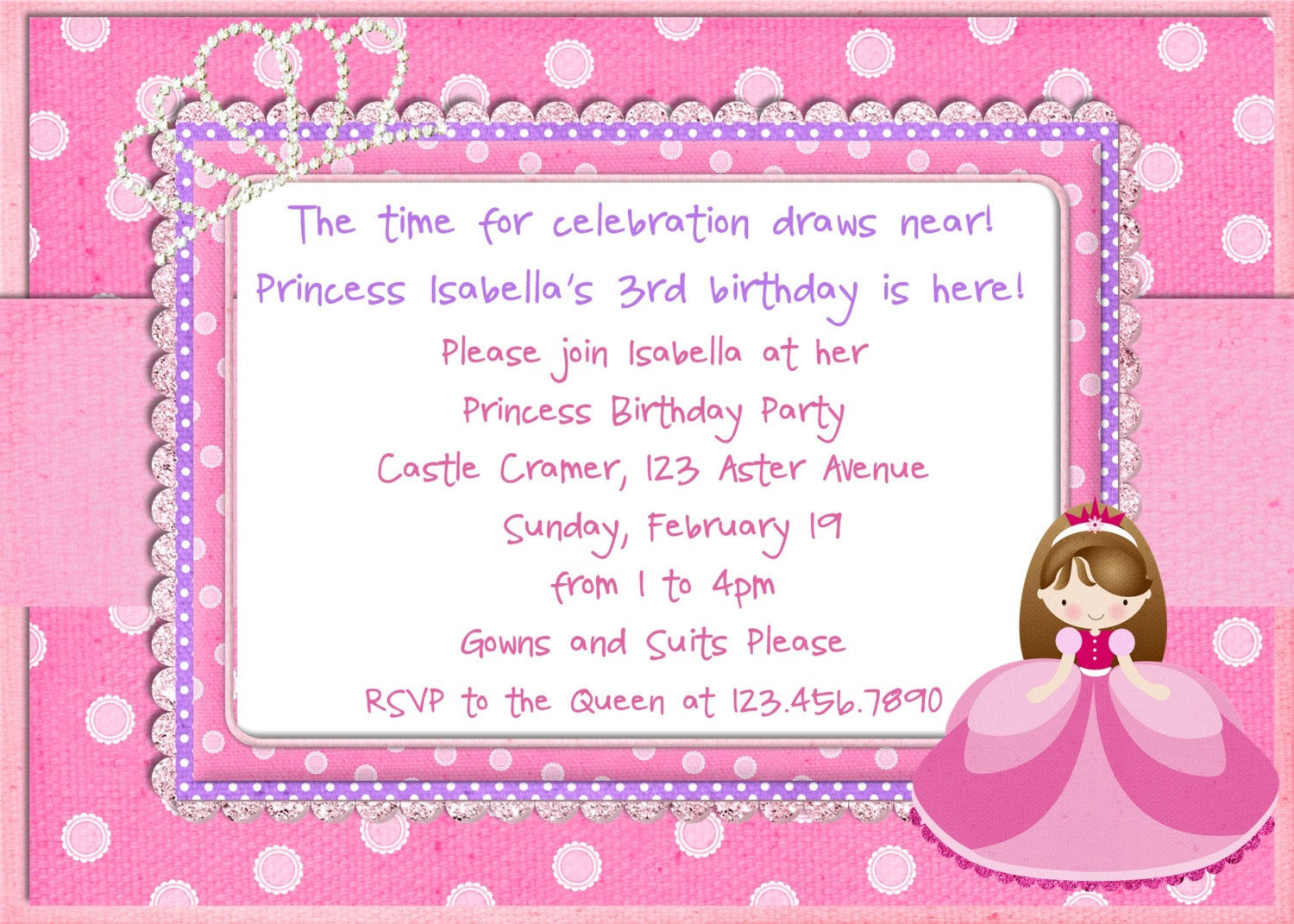 Princess Birthday Invitation
 Unavailable Listing on Etsy