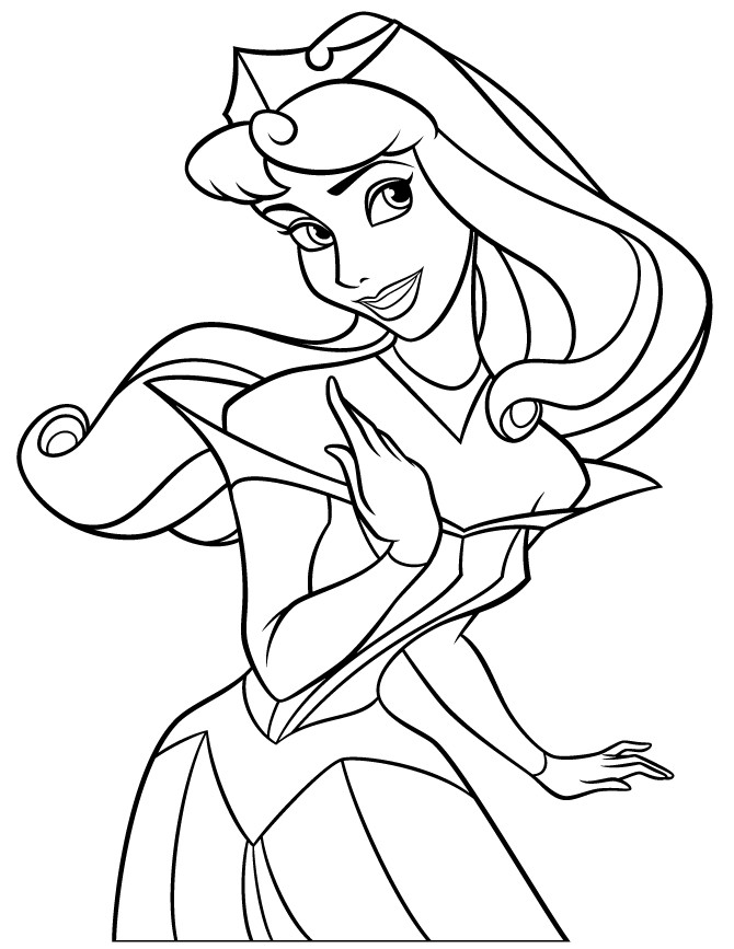 Princess Coloring Pages For Girls
 Beautiful Princess Aurora For Girls Coloring Page