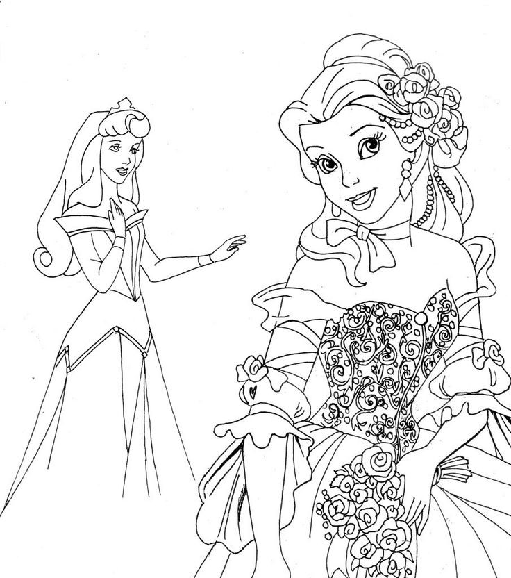 Princess Coloring Pages For Kids
 Free Printable Disney Princess Coloring Pages For Kids