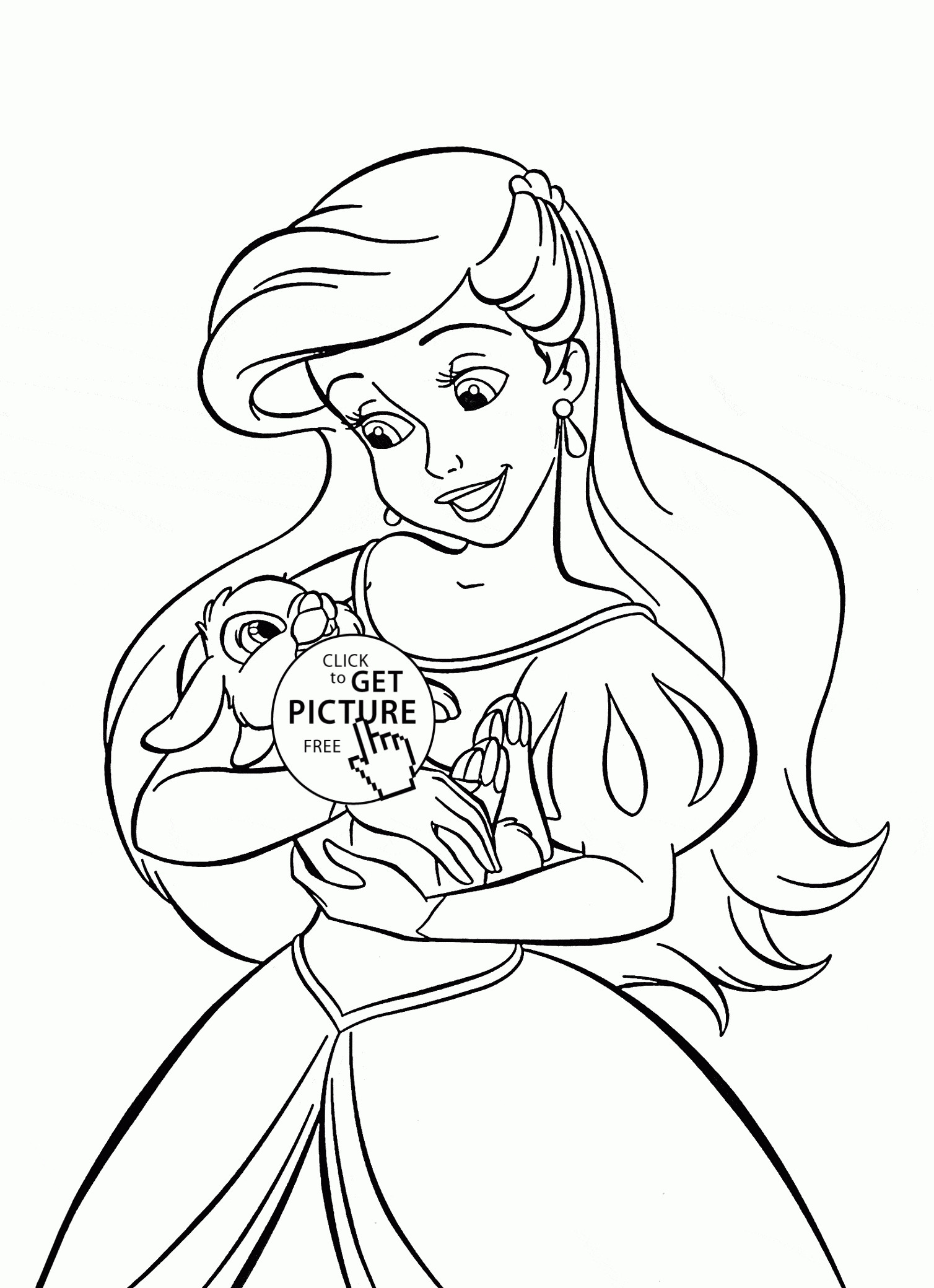 Princess Coloring Sheets For Girls
 Disney Princess Ariel Coloring Pages For Girls