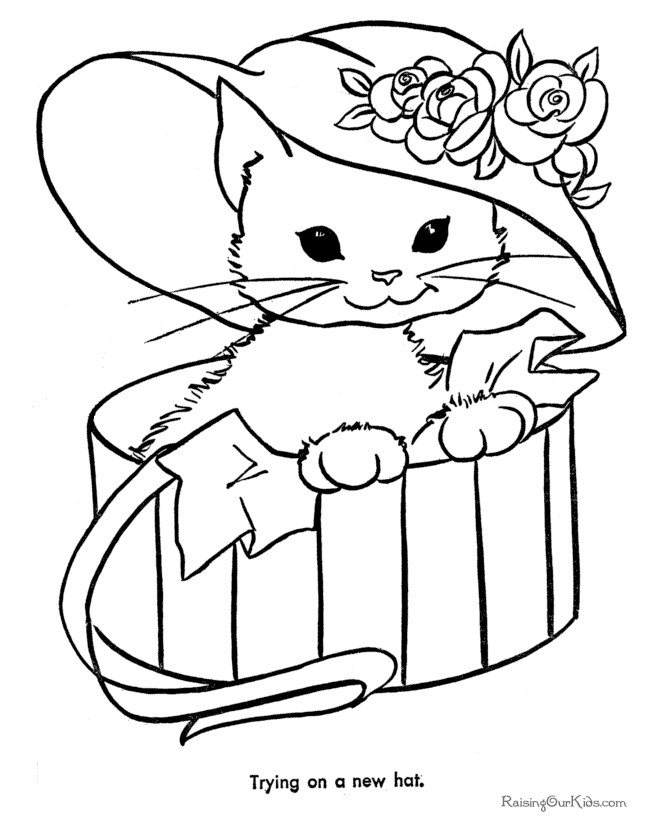 Printable Animal Coloring Pages For Kids
 Printable Animal Coloring Pages Cat
