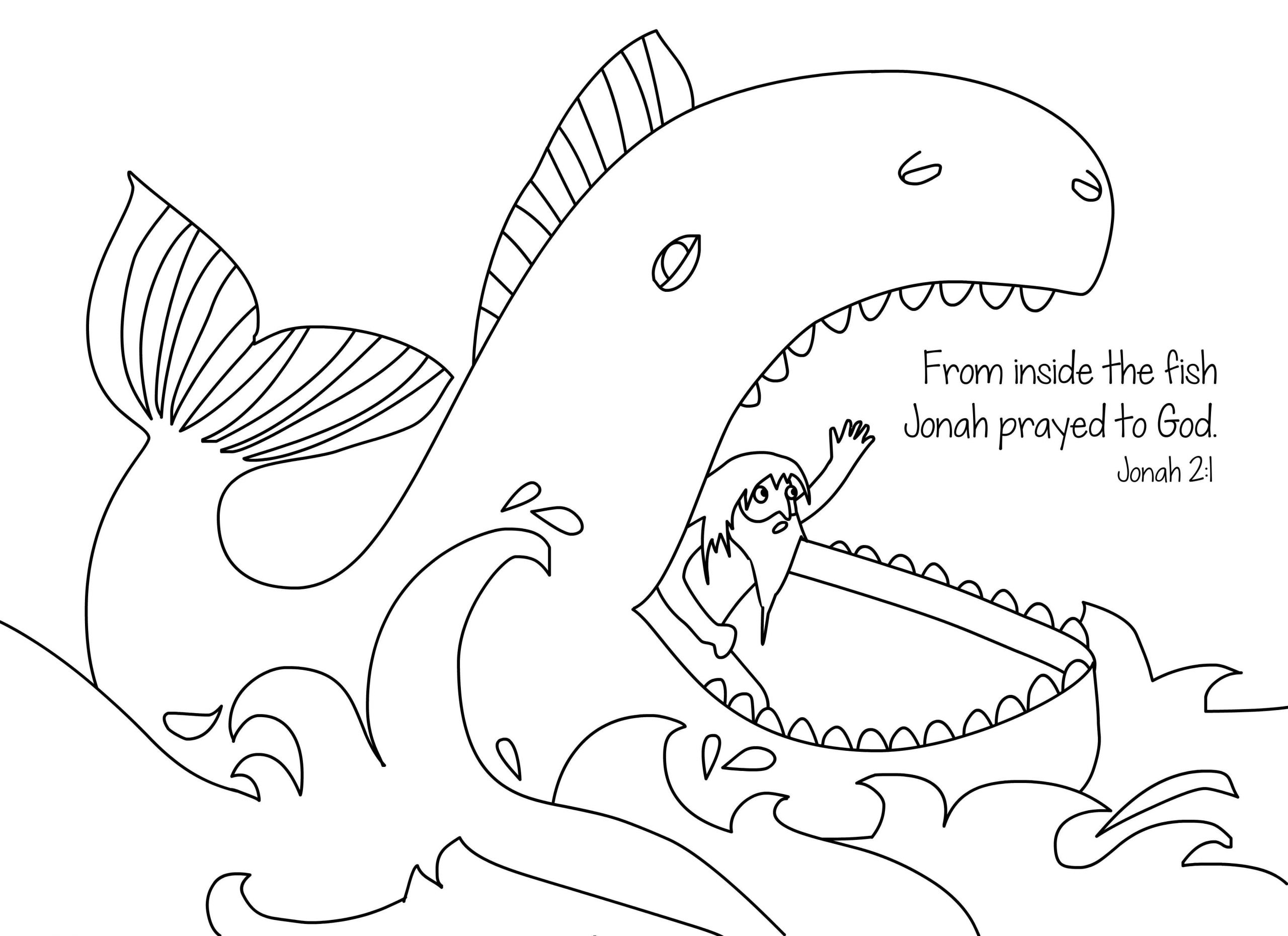 Printable Bible Coloring Pages Kids
 Jonah Coloring Page Free Download
