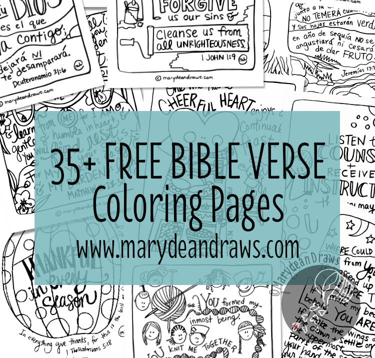 Printable Bible Verse Coloring Pages
 35 Free Printable Hand drawn Bible Verse Coloring Pages