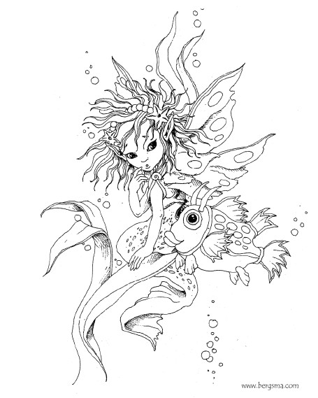 Printable Coloring Pages For Adults Fairies
 Enchanted Designs Fairy & Mermaid Blog Free Fairy