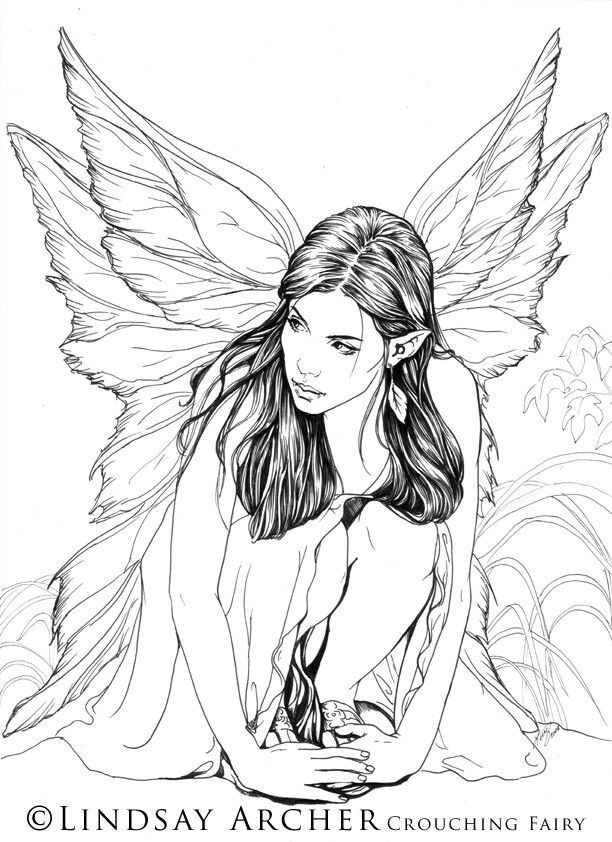 Printable Coloring Pages For Adults Fairies
 Pin by B on Coloring Pages