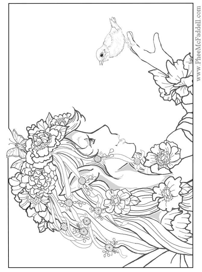 Printable Coloring Pages For Adults Fairies
 Enchanted Designs Fairy & Mermaid Blog Free Fairy Fantasy