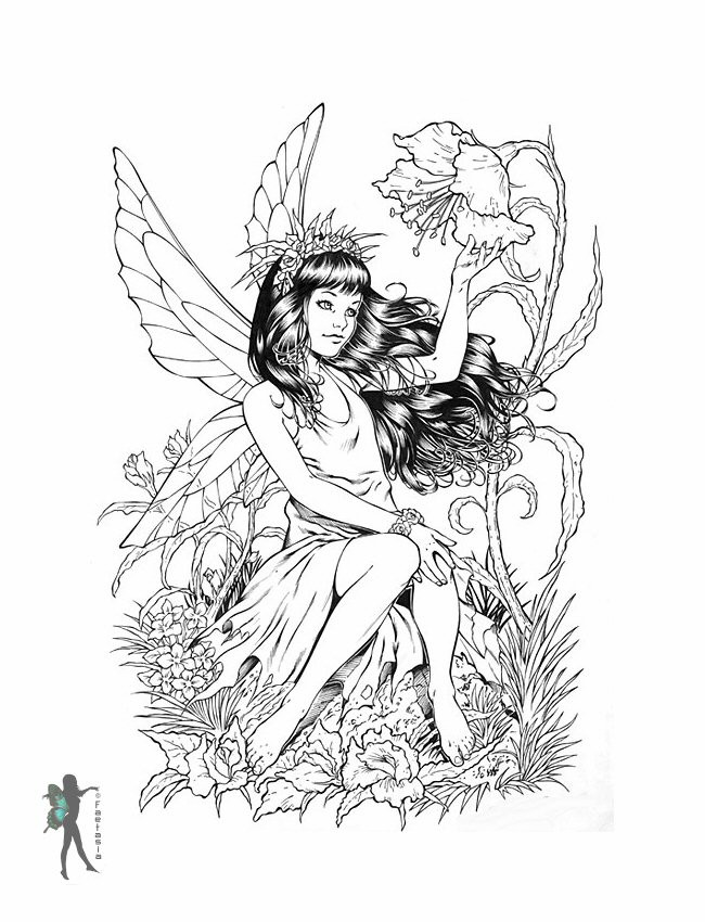 Printable Coloring Pages For Adults Fairies
 Enchanted Designs Fairy & Mermaid Blog Free Fairy