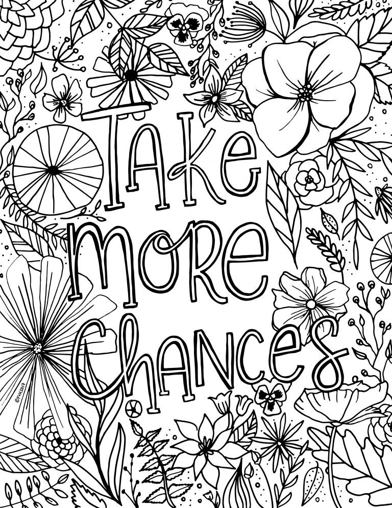 Printable Flower Coloring Pages For Kids
 Free Encouragement Flower Coloring Page Printable