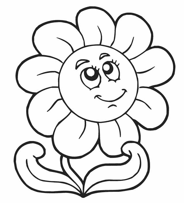 Printable Flower Coloring Pages For Kids
 Free Printable Flower Coloring Pages