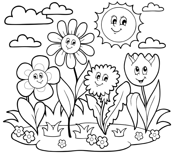 Printable Flower Coloring Pages For Kids
 Growing Things Kids Environment Kids Health National