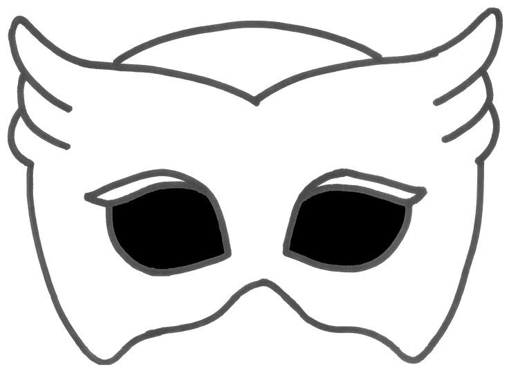 Printable Pj Mask Coloring Pages
 Printable Owlette Mask with Transparent Background