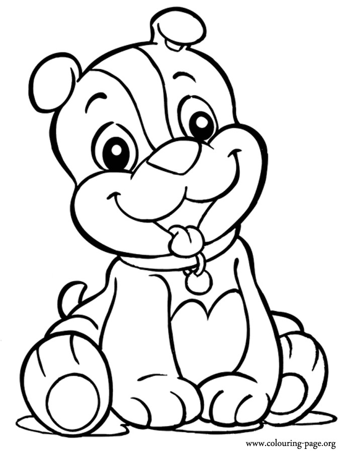 Printable Puppy Coloring Pages
 Dogs and Puppies Puppy sitting around waiting for to