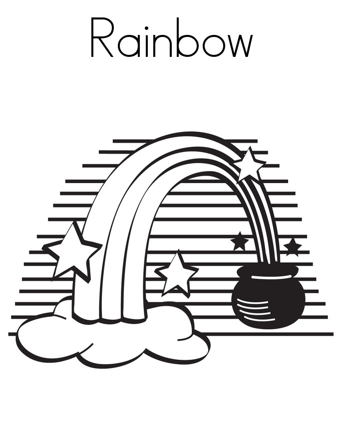 Printable Rainbow Coloring Pages
 Free Printable Rainbow Coloring Pages For Kids