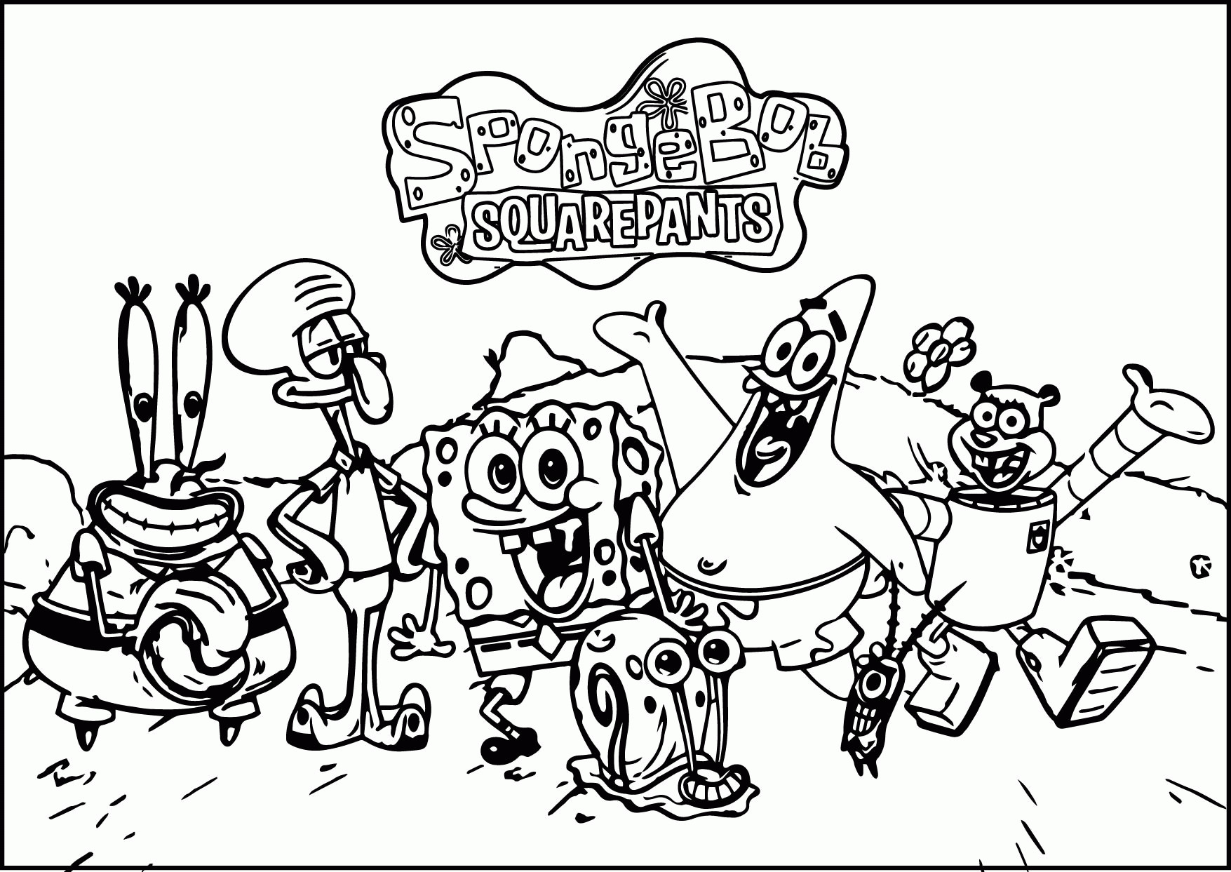 Printable Spongebob Coloring Pages
 Nickelodeon Teams Usps Spongebob Mailpants Coloring Page