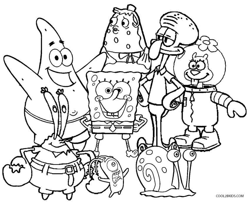 Printable Spongebob Coloring Pages
 Printable Spongebob Coloring Pages For Kids