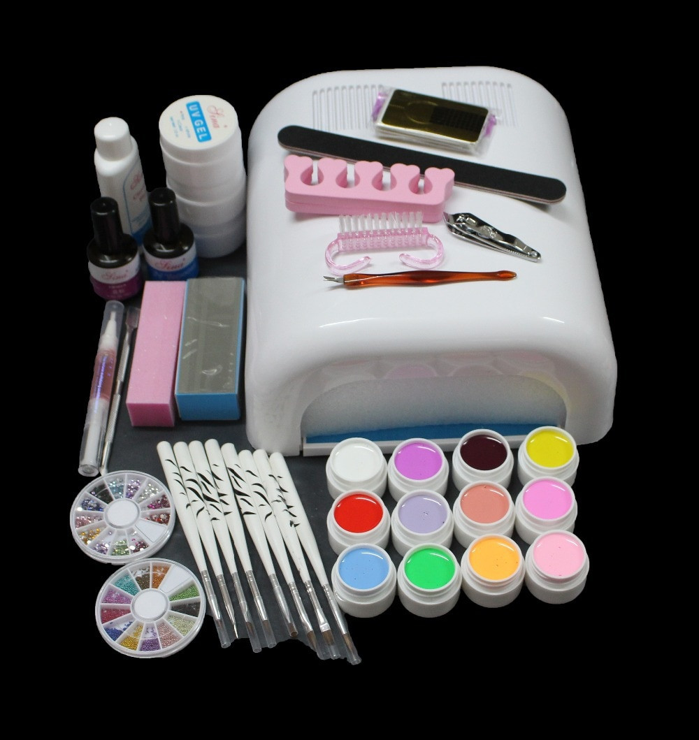 Pro Nail Art Kit
 BTT 134 Pro nail art uv gel kit gel uv lamp kit