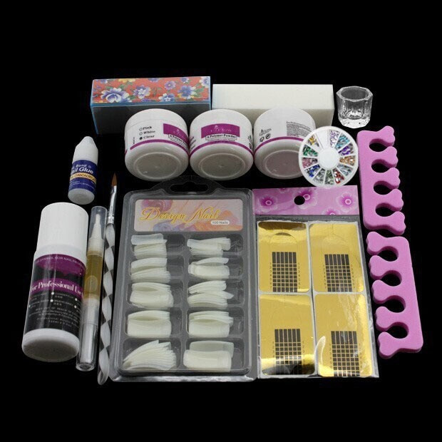 Pro Nail Art Kit
 Pro Full Pro Nail Art Tips Kit DIY Acrylic Nail Liquid