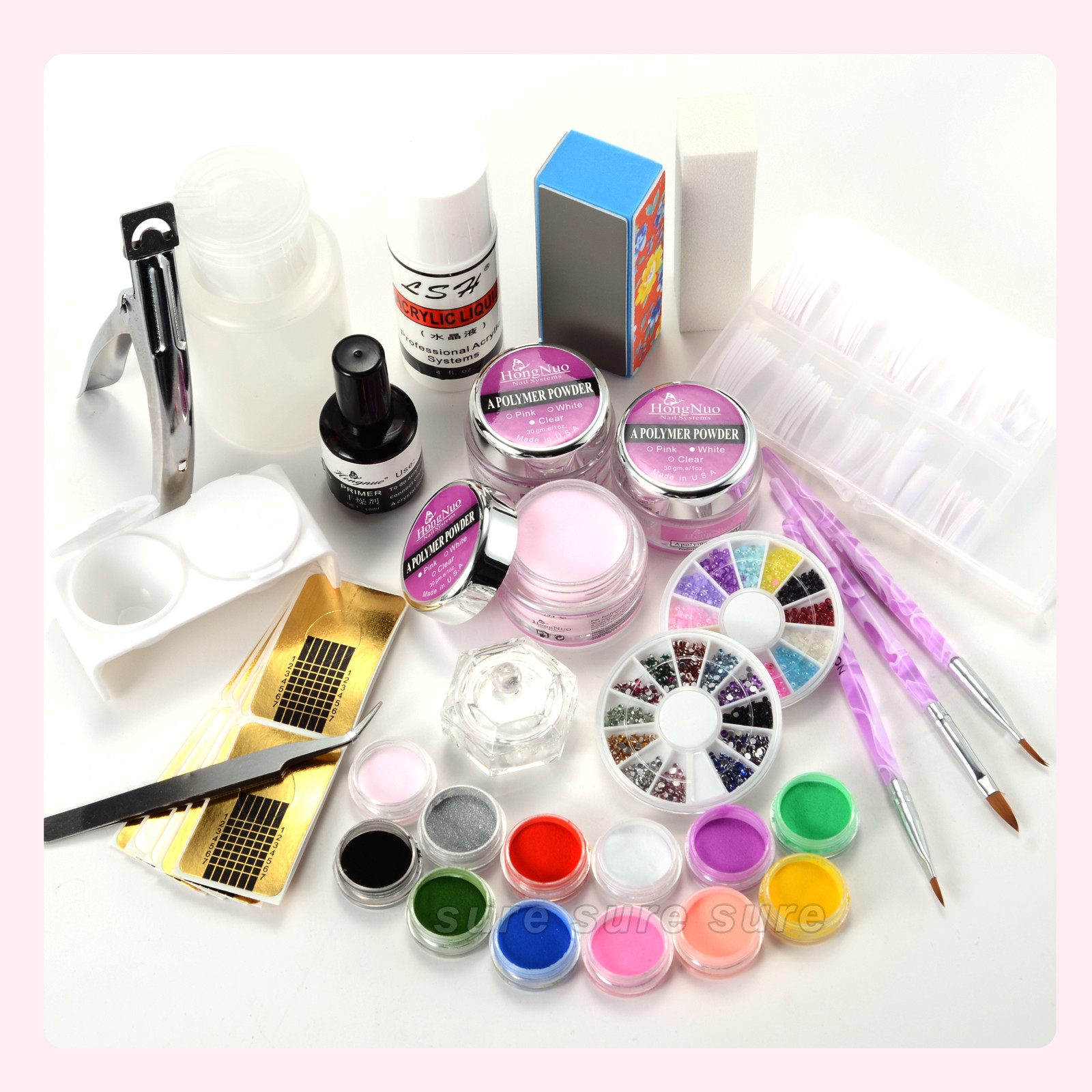 Pro Nail Art Kit
 Pro Nail Art Tool Kit Set Acrylic Liquid Powder Glitter