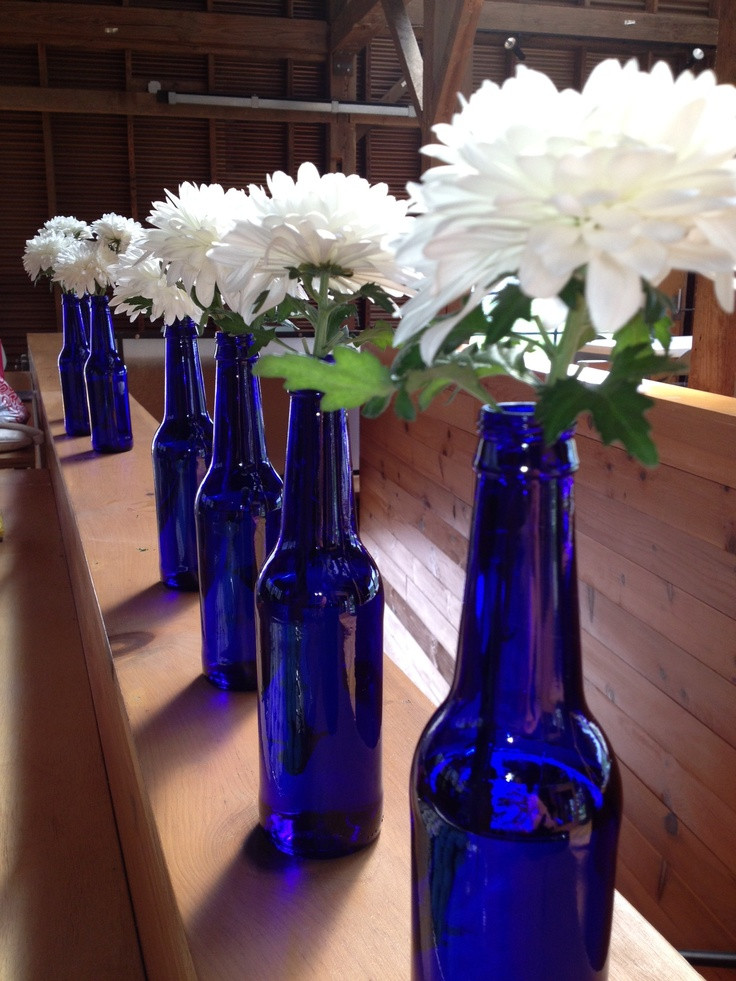 Project Graduation Party Ideas
 Centerpieces for graduation Bud light Platinum bottles